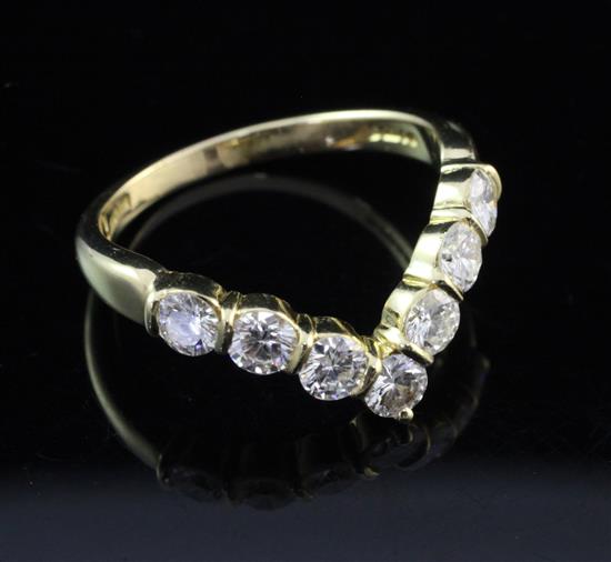 A 1980s Kutchinsky 18ct gold and diamond ring, size Q.